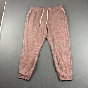 Wowie Pants Women's L Purple Monsoon Heathered Aztec Drawstring Tapered Gym Run